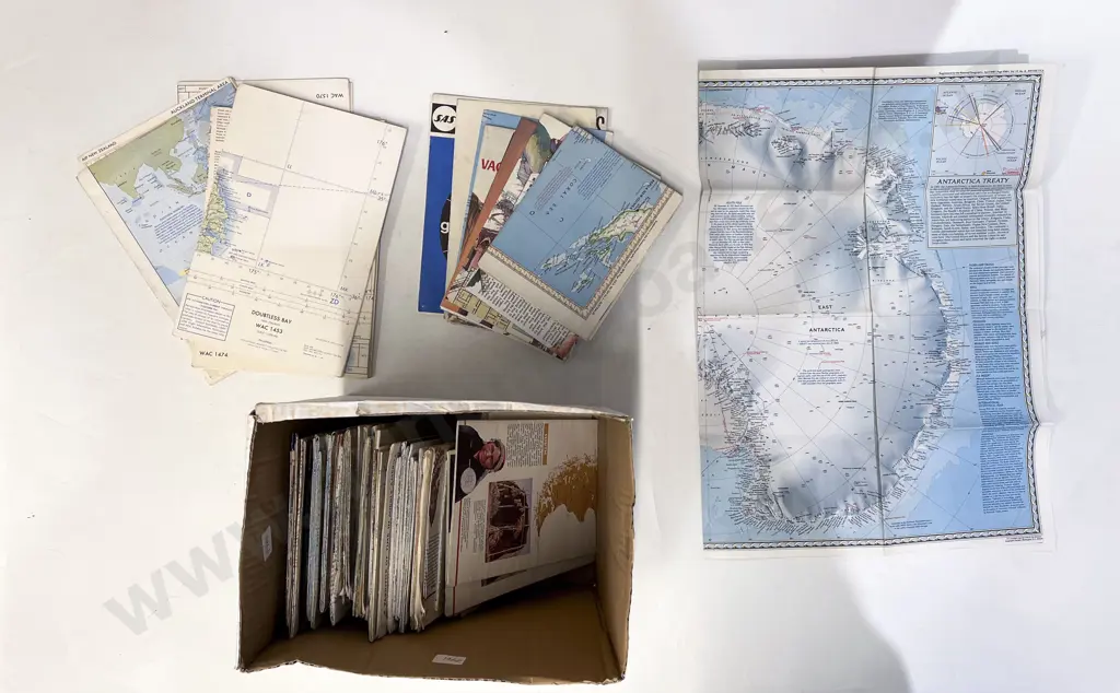 Box of Assorted Vintage Road Maps Image 1++