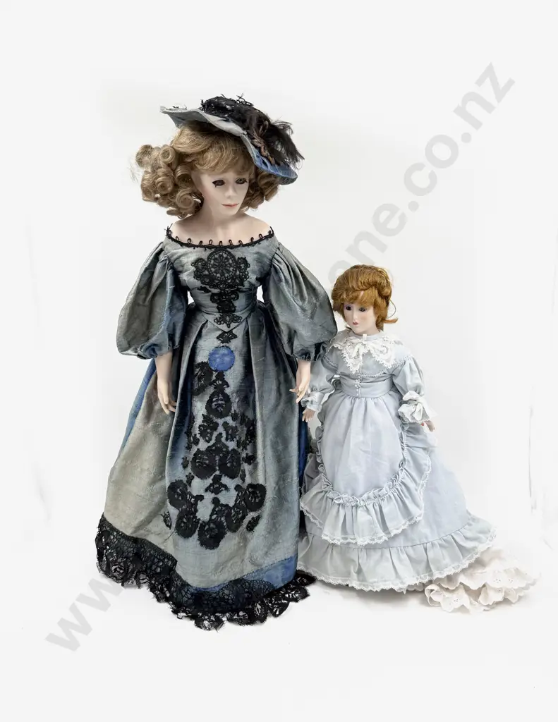 Two New Bisque Dolls 60cm and 40cm Image 1++
