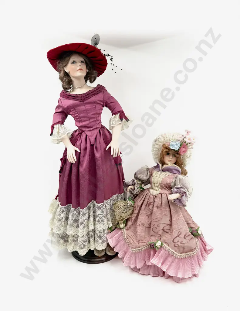 Two New Bisque Dolls 60cm and 40cm Image 1++