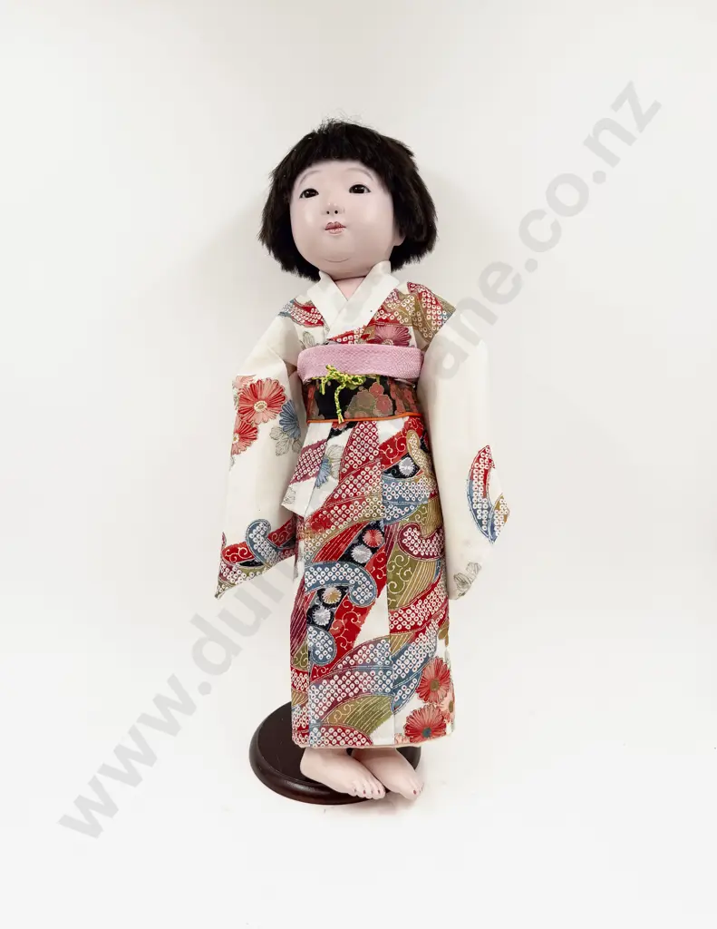 Japanese Ichimatsu Doll with jointed limbs dressed in kimono 50cm Image 1++