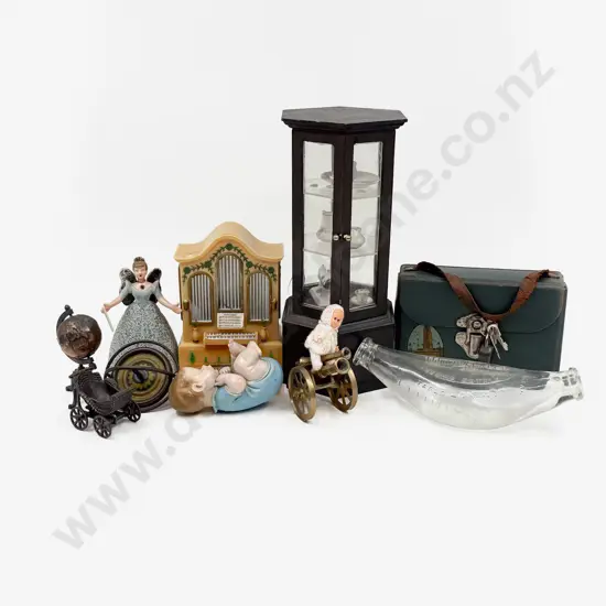 Collection Various including Feeding Bottle Miniature Display Cabinet
