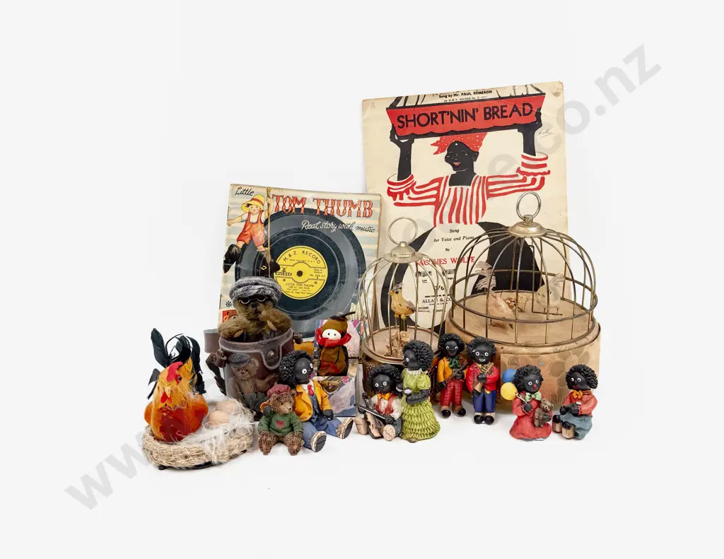 Two Musical Bird Cages with Various Ornaments and Assorted Image 1++