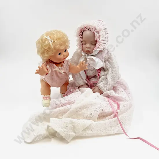 Boxed Upsy Baby and New Bisque Sugar Britches Character Doll