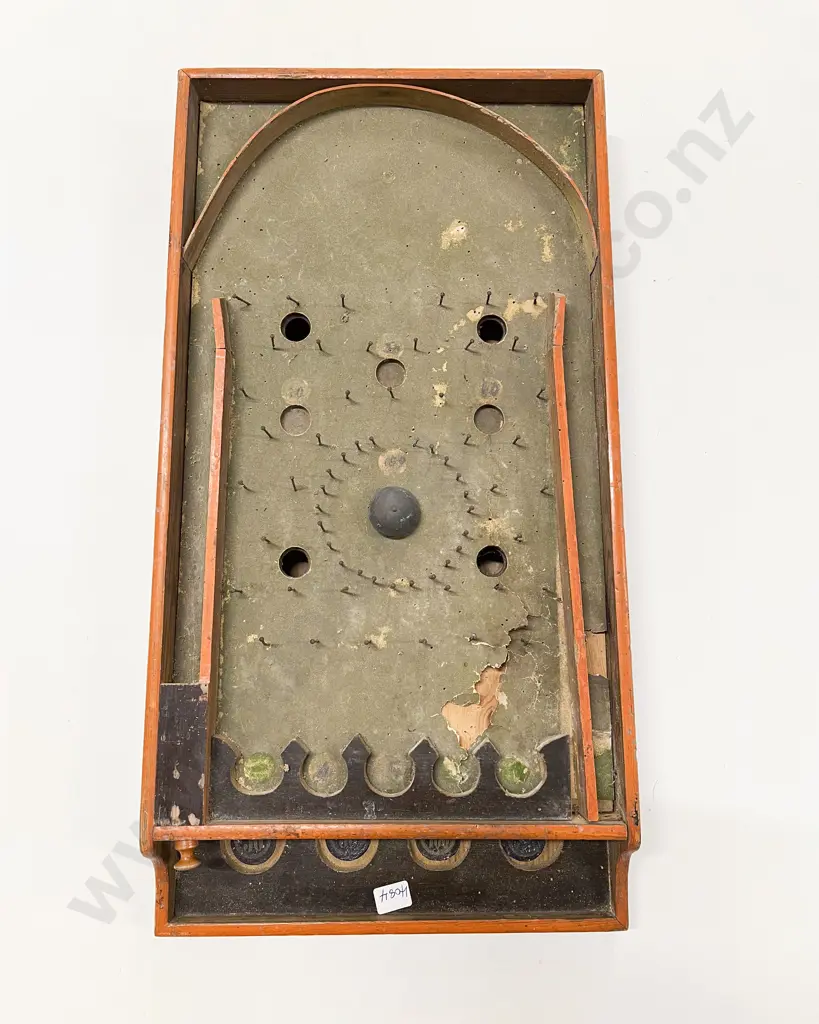 Antique Bagatelle Pinball Board Image 1++