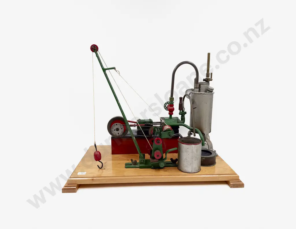 Scratch Built Horizontal and Vertical Steam Engine with Crane Tool Image 1++