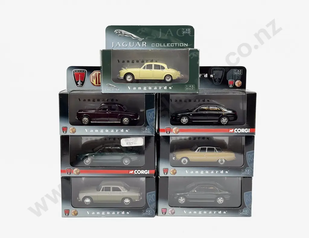 Boxed Seven Vanguards Rover and MG Models Image 1++