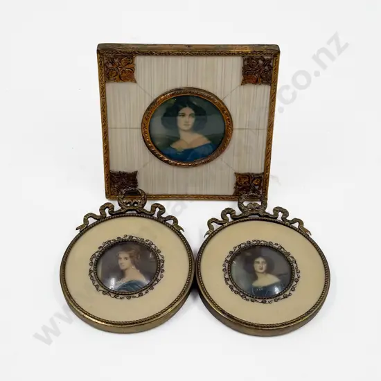 Three Assorted Repro Portrait Miniatures