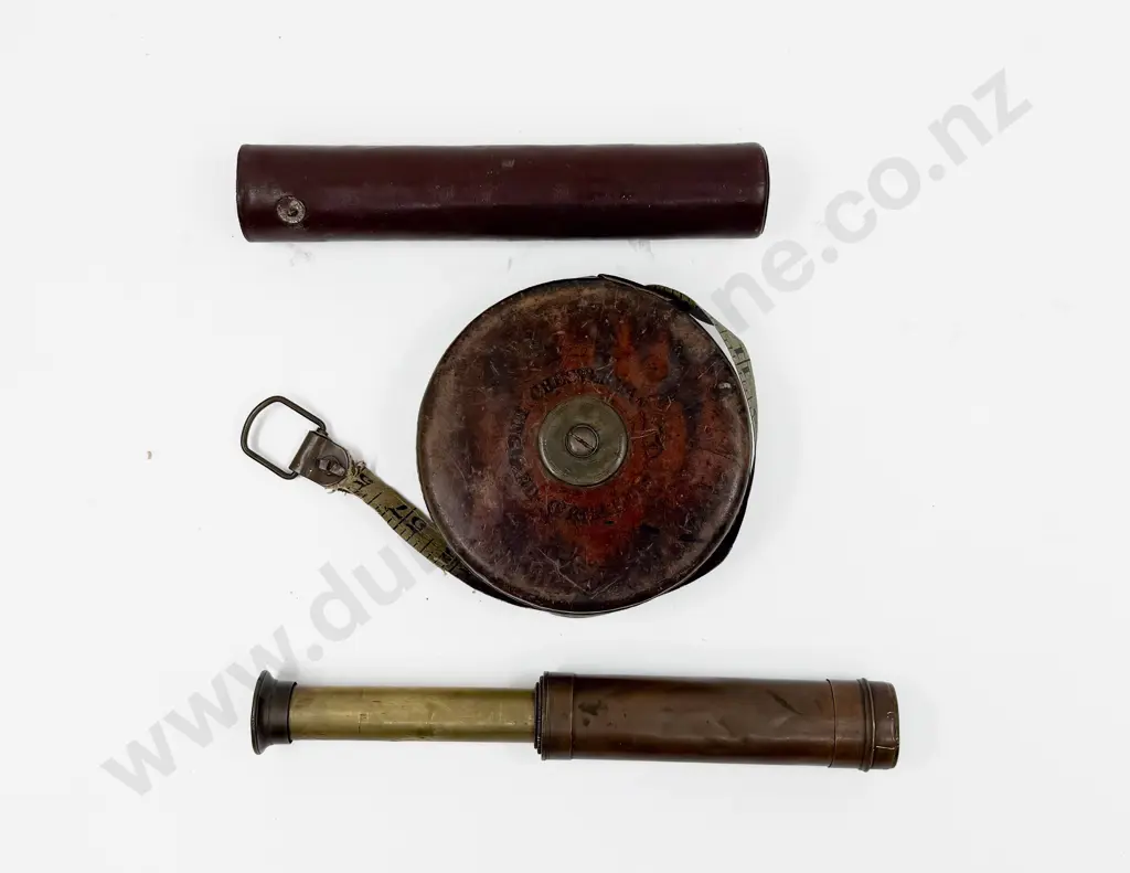 Vintage Telescope and Measuring Tape Image 1++