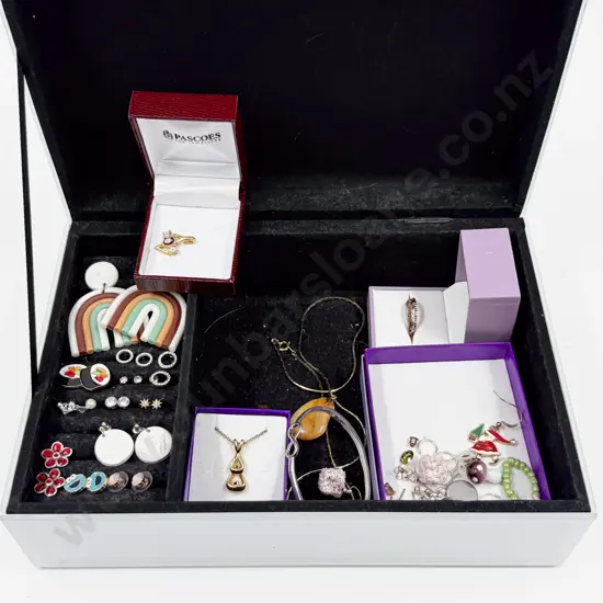 Modern Jewellery Box and Assorted Jewellery