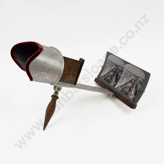 Vintage Stereoscope and Box of Assorted Slides