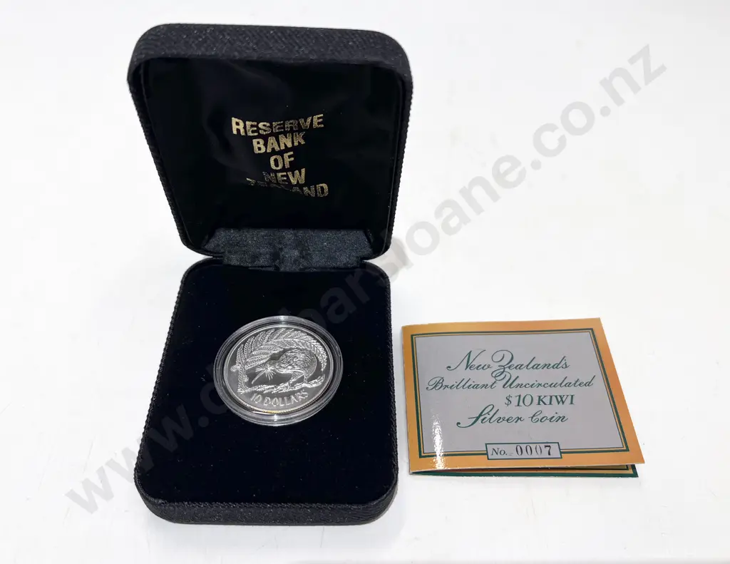 NZ 1998 Kiwi Silver $10 Proof Coin No0007 Image 1++