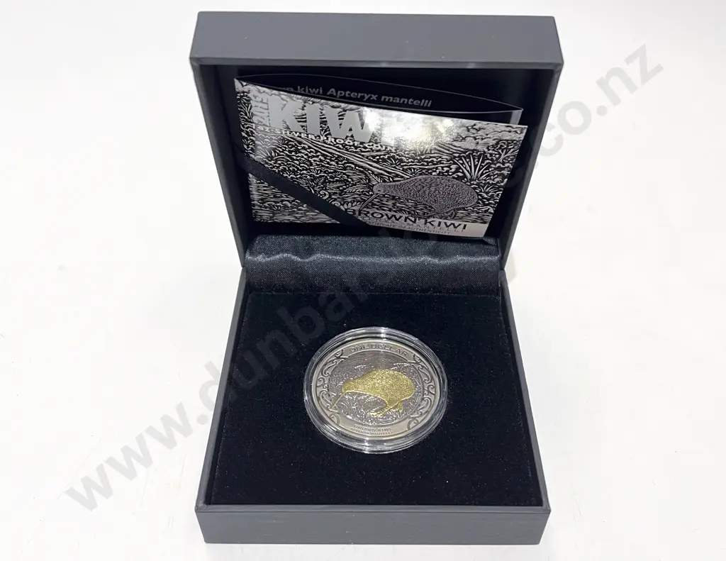 NZ Unopened 2019 Brown Kiwi 1 Oz Silver Proof Coin Ltd Ed 0862 Image 1++
