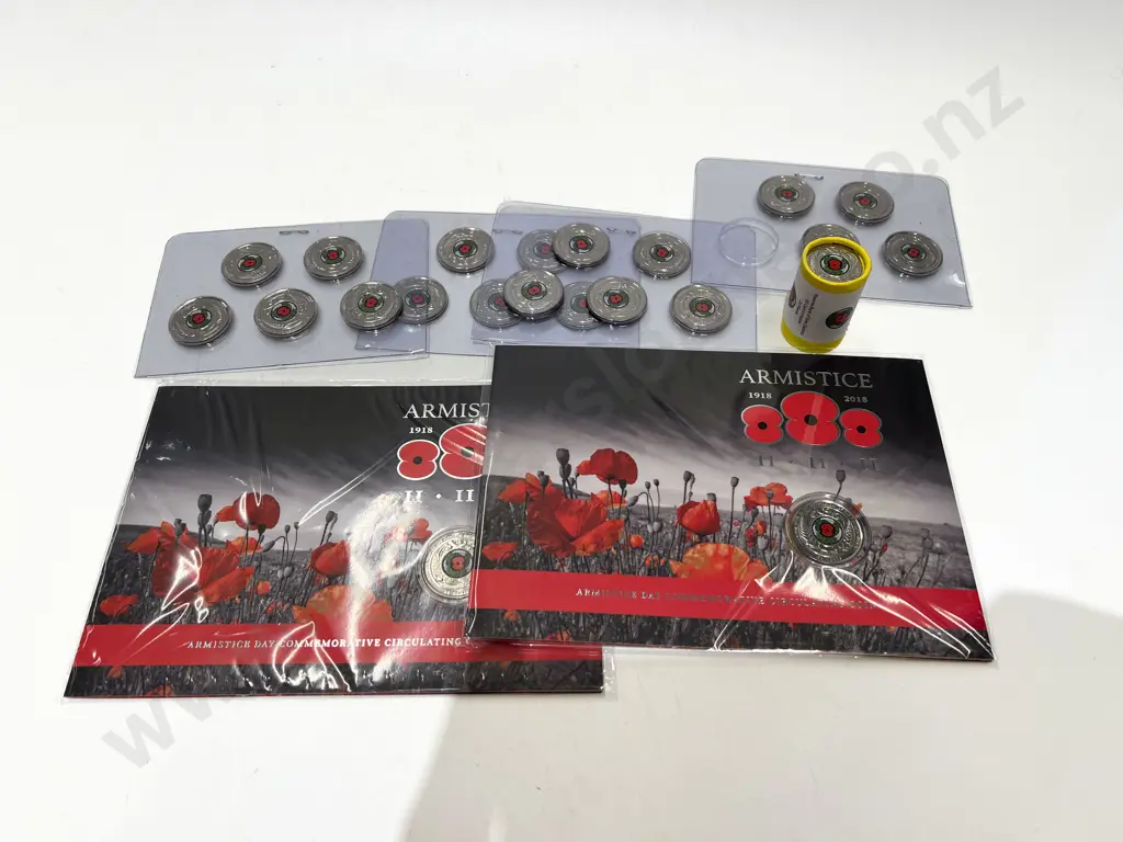 NZ 2018 Unopened Two Comm Circulating 50cent Packs 5x4plastic packs and 20 piece roll Image 1++