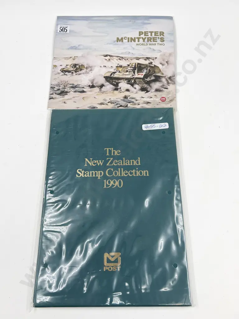 NZ Stamp Collection 1990 and Peter McIntyre's WWII Stamp Pack Image 1++