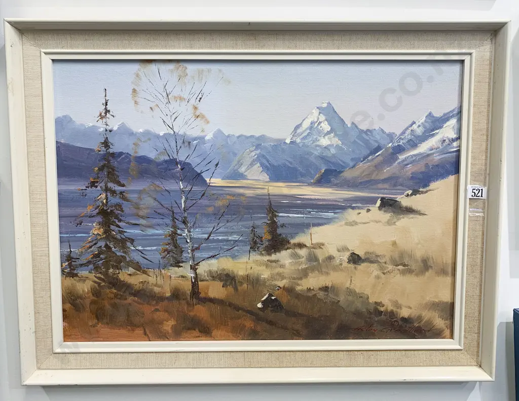 Aston Greathead - Mt Cook - Oil on board Image 1++