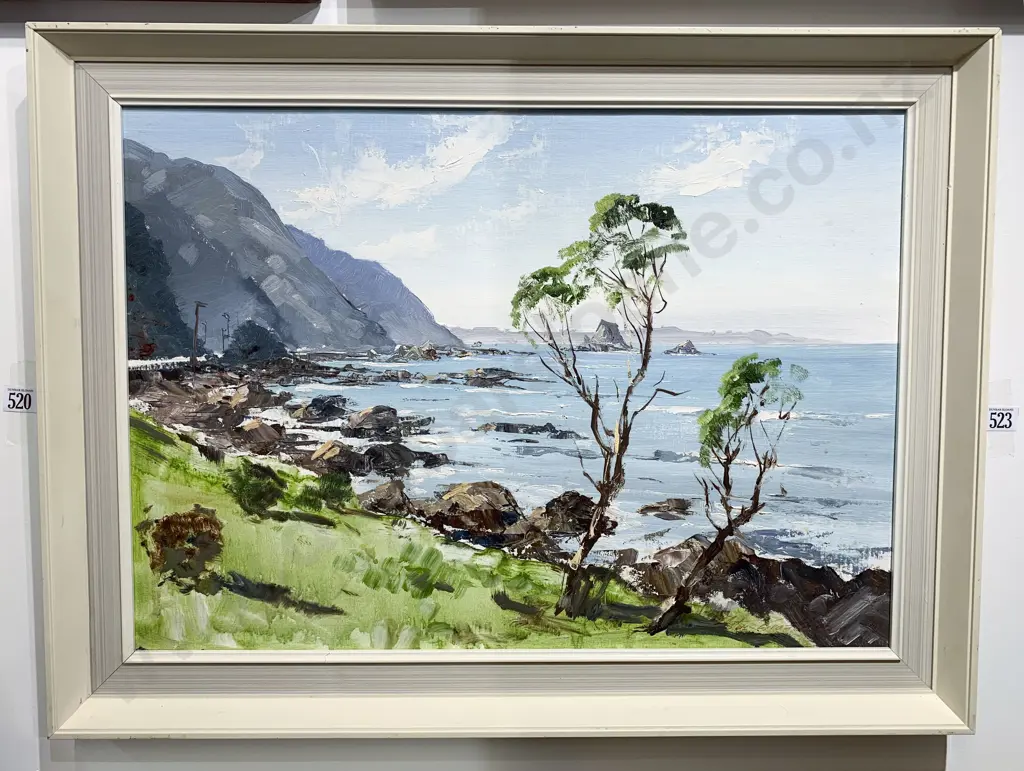 Aston Greathead - Kaikoura Coast - Oil on board Image 1++