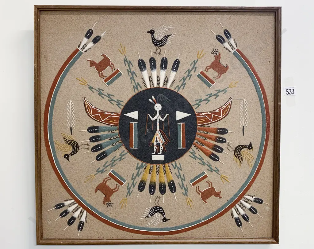 Native American Style Mixed Media Work Image 1++