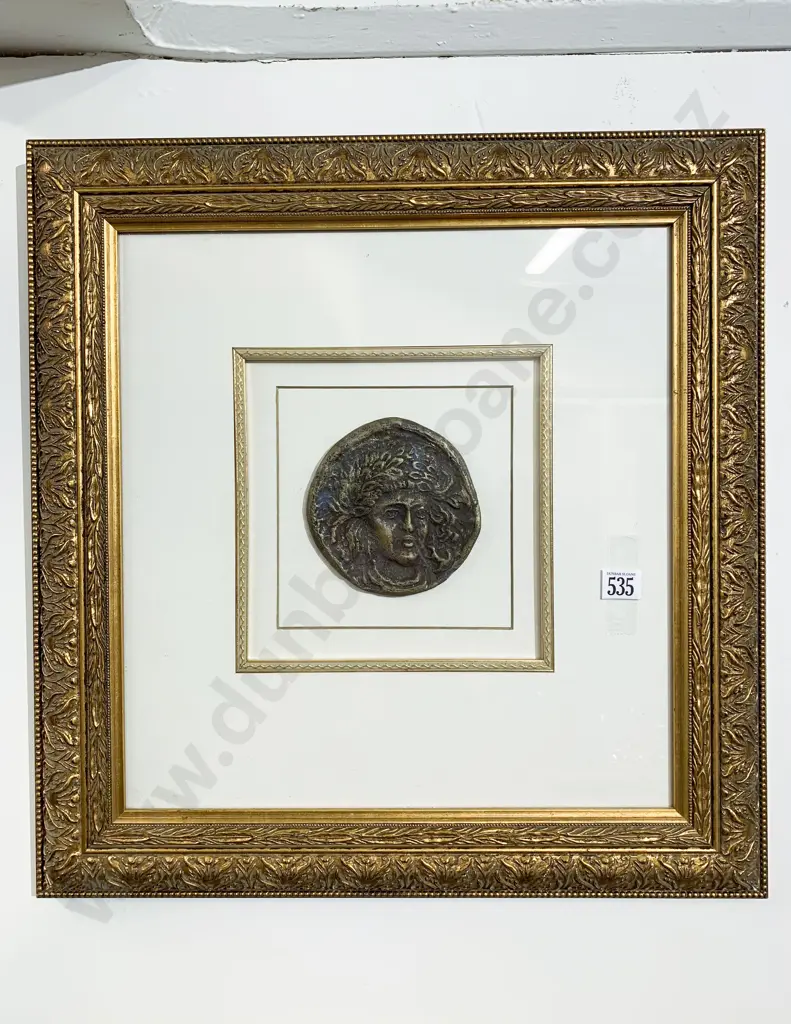 Gilt Framed Reproduction Roman Coin Image 1++