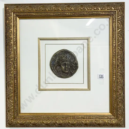 Gilt Framed Reproduction Roman Coin
