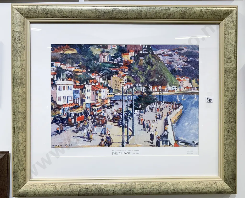 Evelyn Page -  Why Go to the Riviera Oriental Bay - Ltd Ed. Reprint Image 1++
