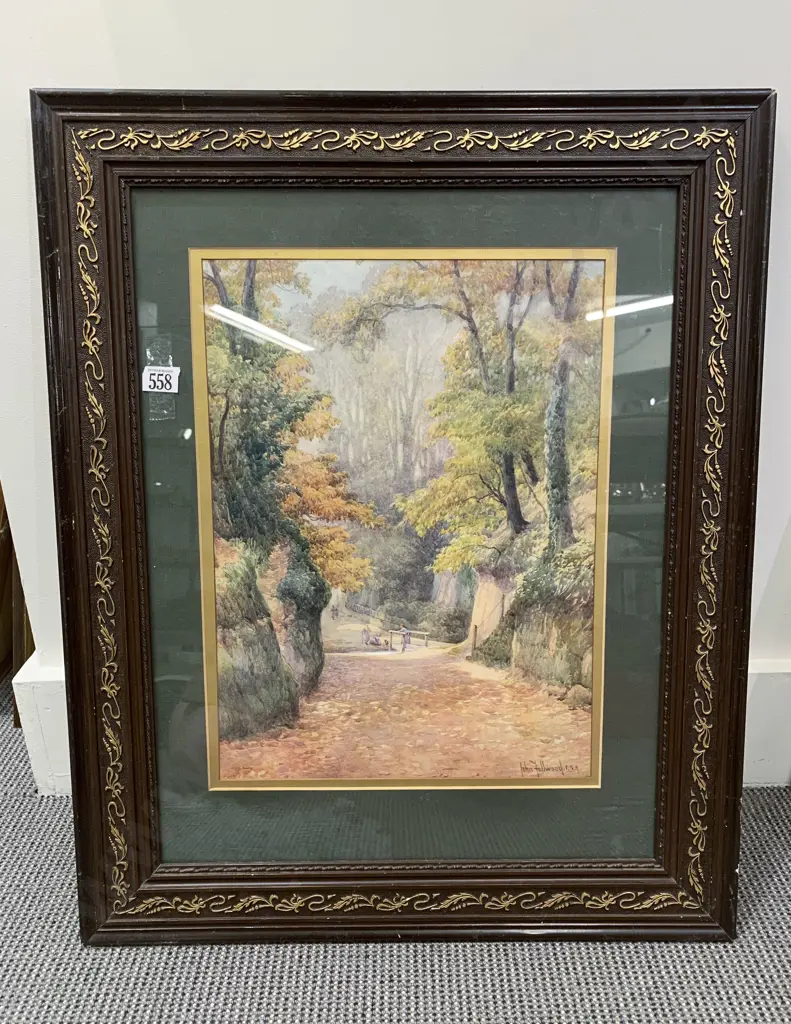 John Fullwood, R.S.A., Road Through The Park, Watercolour Image 1++