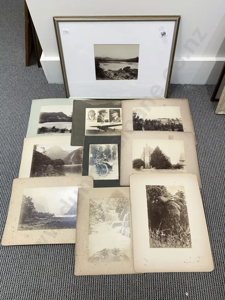 Burton Bros. Framed Photograph Bullers Gorge with Assorted loose Photography Works Image 1++