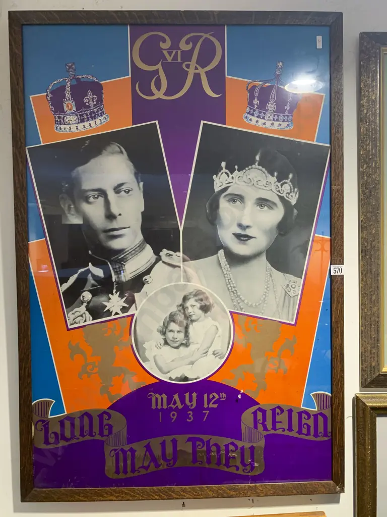 "Long May They Reign" May 12th 1937 Coronation Poster Image 1++