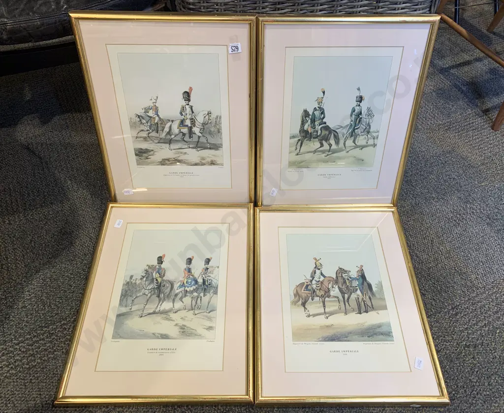 Four Assorted Classical Cavalry Prints Image 1++