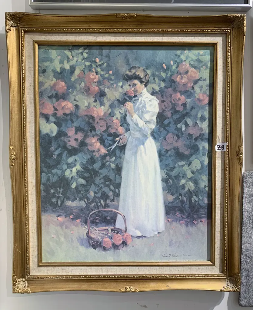 After Tom Browning - The Rose Garden - Franklin Mint Print Image 1++