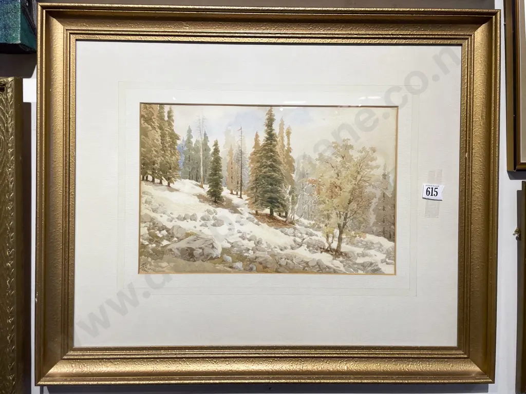 Indistinctly Signed - Hillside Study - W/C Image 1++