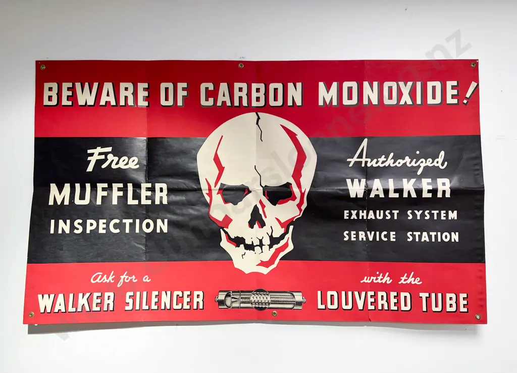 Beware of Carbon Monoxide! - Large vintage Poster Image 1++