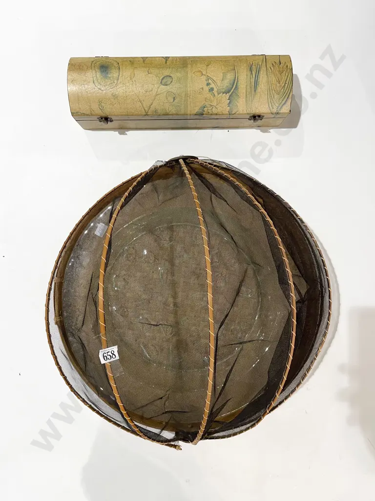 Serving Dish With Fly net Cover Together with Scroll Box (faults) Image 1++