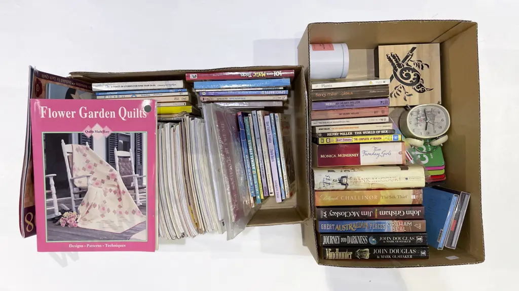 Two Boxes of Assorted Books Etc Image 1++
