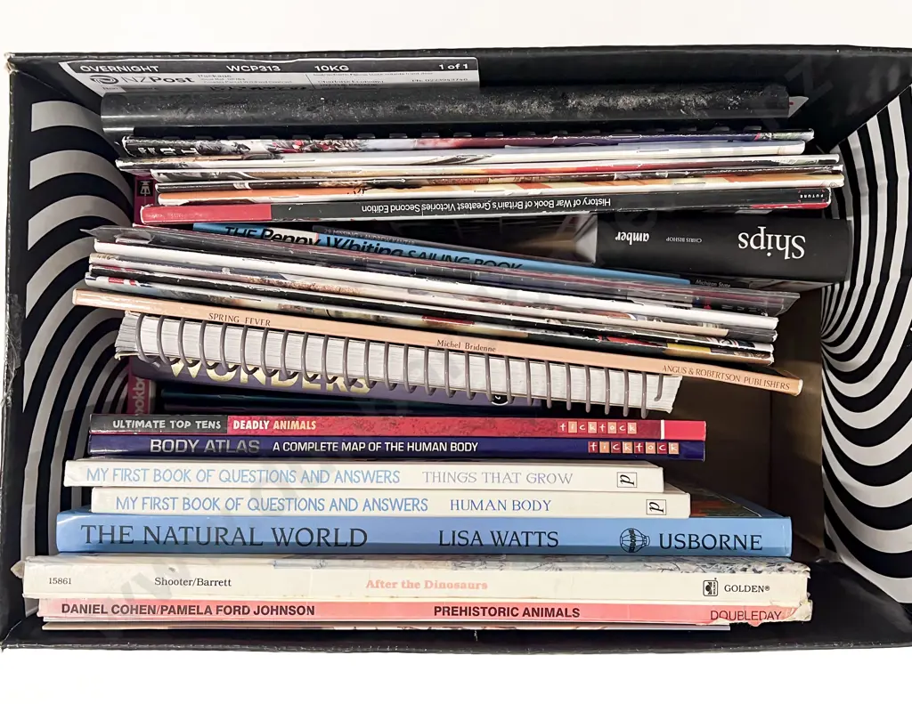 Box of Assorted Books Image 1++