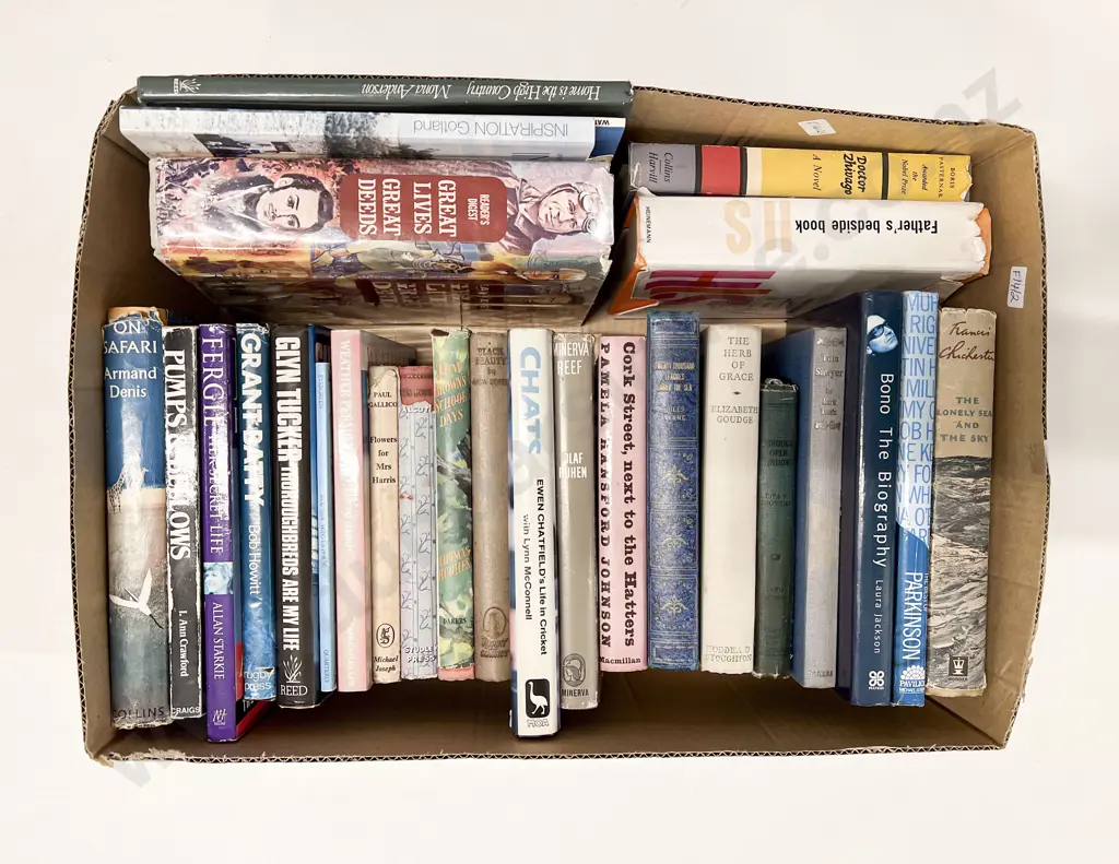 Box of Assorted Books Image 1++