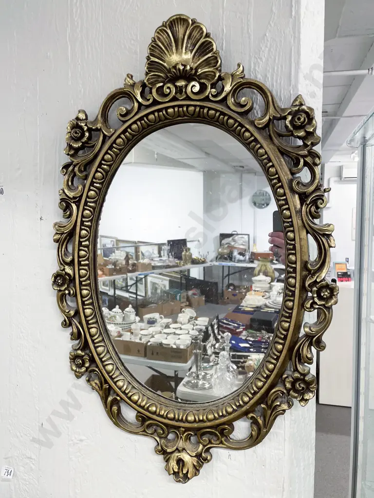 Oval Gilt Framed Mirror Image 1++