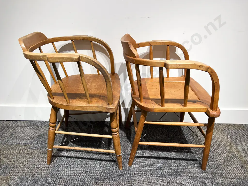 Two Spindle Back Tub Chairs Image 1++