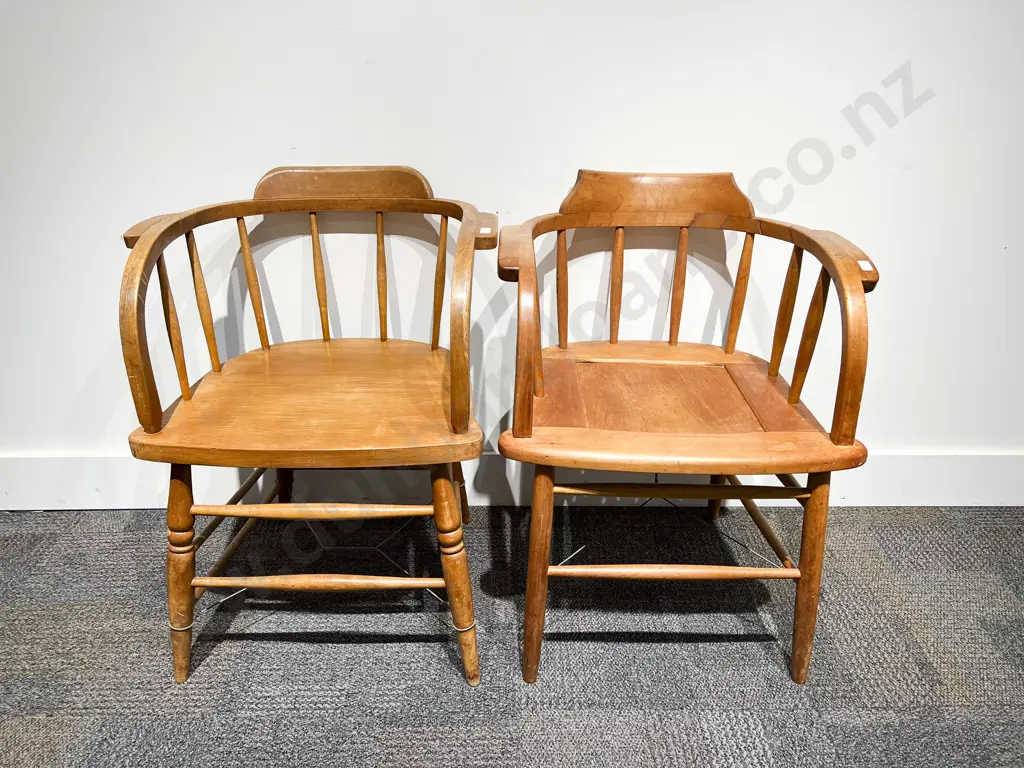 Two Spindle Back Tub Chairs Image 1++