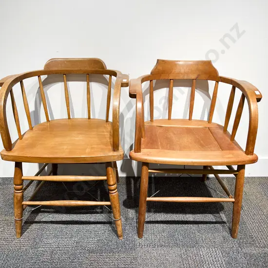 Two Spindle Back Tub Chairs