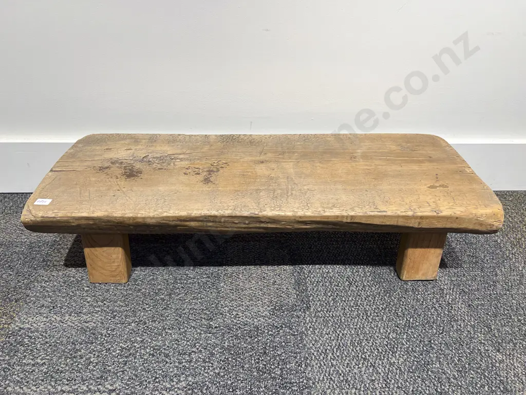 Vintage Low Slab Top Bench Image 1++
