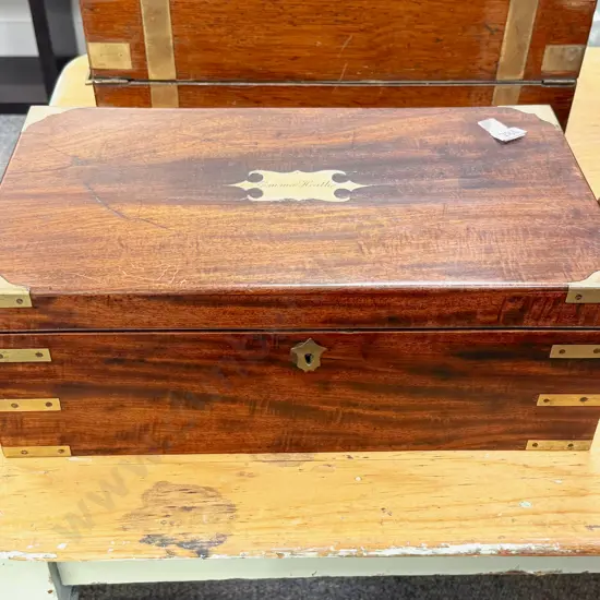 C19th Brass Bound Writing Slope