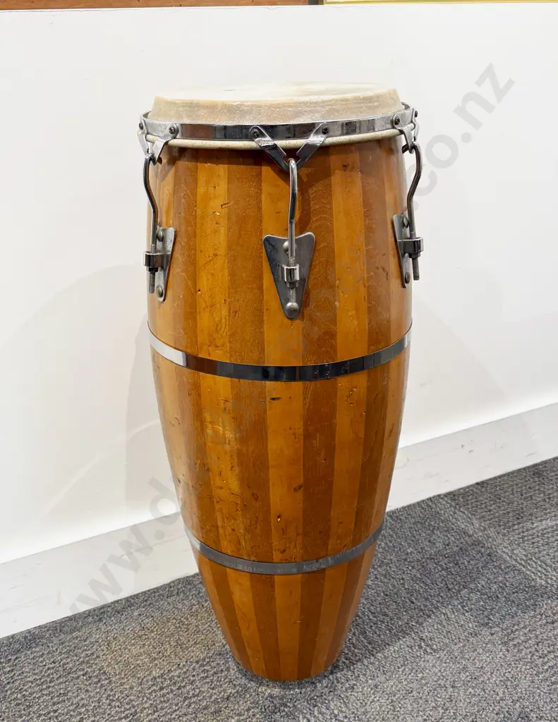 Vintage Tall Floor Stand Conga Drum Image 1++