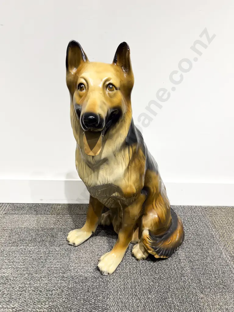 Composite Life Size Seated German Shepard Image 1++