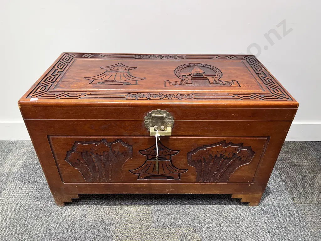 Carved Camphor Chest Image 1++
