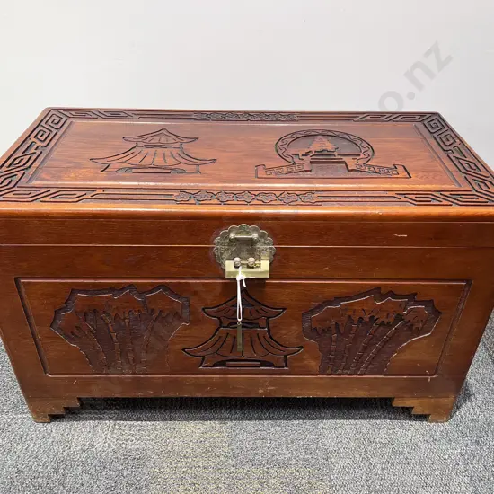 Carved Camphor Chest