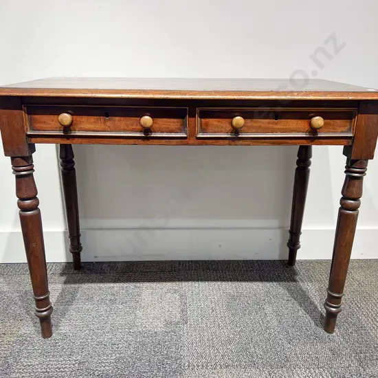 Victorian Mahogany Two Drawer Table