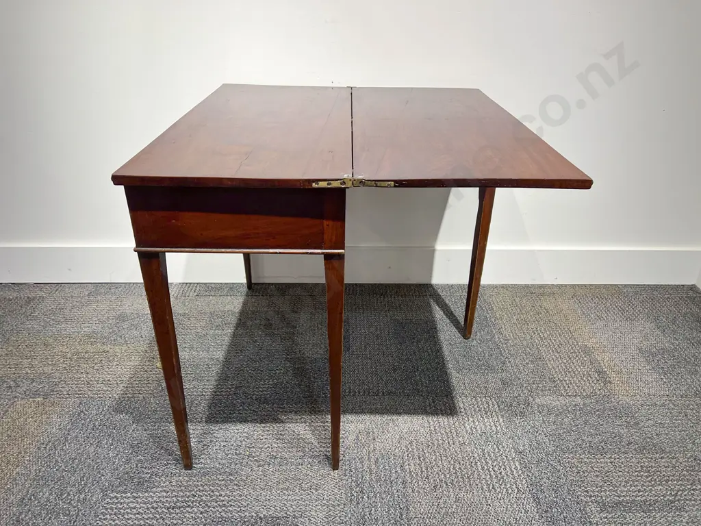 Geo III Mahogany Fold Over Tea Table Image 1++