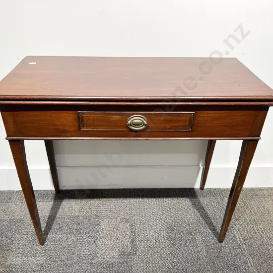 Geo III Mahogany Fold Over Tea Table
