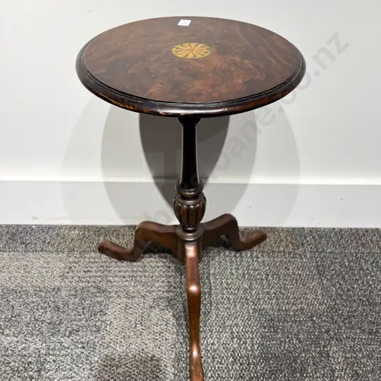 Repro Walnut Tripod Wine Table