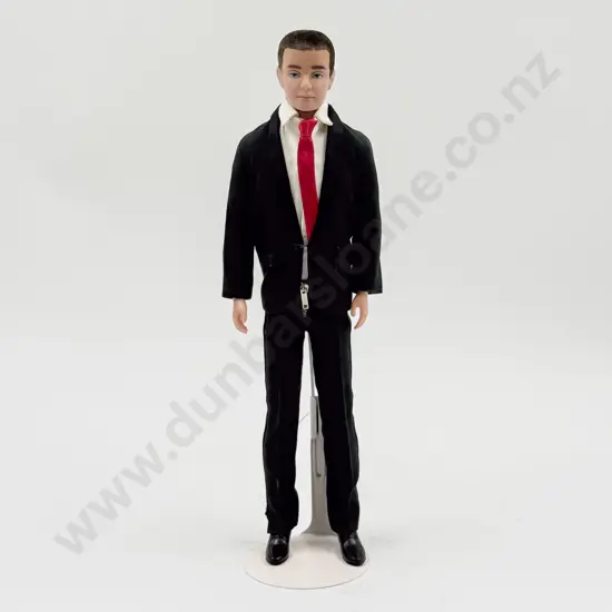 C1960 Brunette Flocked Hair Ken wearing Part Tuxedo Suit